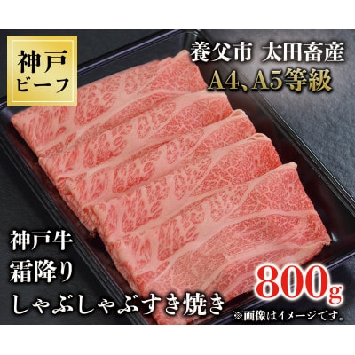 神戸牛　霜降りしゃぶしゃぶすき焼き　800g【配送不可地域：離島】【1443074】