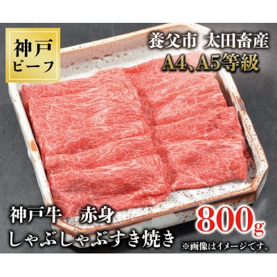 神戸牛　赤身しゃぶしゃぶすき焼き　800g【配送不可地域：離島】【1442961】