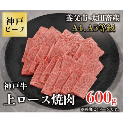 神戸牛　上ロース焼肉　600g【配送不可地域：離島】【1442840】