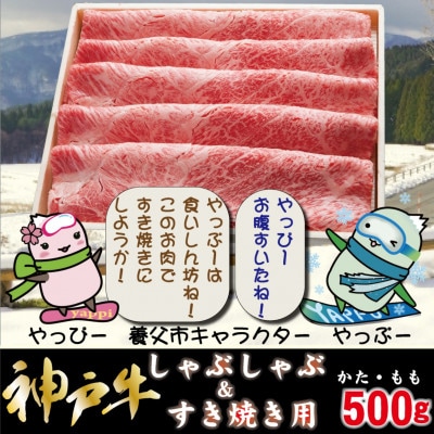 神戸牛 しゃぶしゃぶ & すき焼き用  計500g YBS2 【2026年4月より順次発送】【配送不可地域：離島】【1677764】