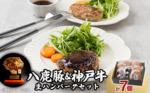 八鹿豚ハンバーグ&神戸牛ハンバーグセット【配送不可地域：離島】【1527758】