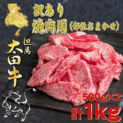 但馬 太田牛 訳あり 部位おまかせ焼肉 計1kg OY1-2【配送不可地域：離島】【1743540】