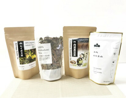 こやま園健康茶セット 4種類 丹波なた豆茶 丹波産黒豆茶 どくだみ茶 ルイボス茶 健康茶 お茶 茶葉 ティーバッグ 健康維持 美容 お取り寄せ 兵庫県 丹波市