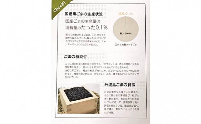 国産胡麻 黒丹波 いりごま・すりごま 兵庫県 丹波市