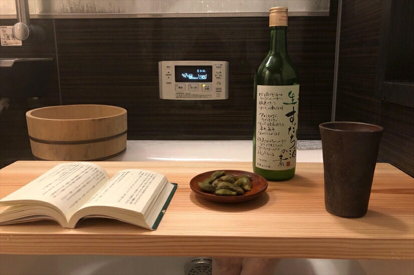 国産ヒノキ バステーブル 長さ80cm ガラスコーティング加工 桧 ひのき 檜 バスボード 浴槽台 お風呂テーブル 風呂用品 浴室用品 カビ防止 衛生的 インテリア 贈答 引出物 記念品 兵庫県 丹波市