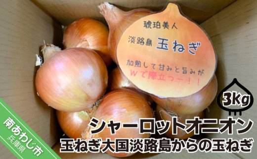 淡路島極熟玉葱　シャーロットオニオン【3kg】　玉ねぎ大国淡路島からの玉ねぎ