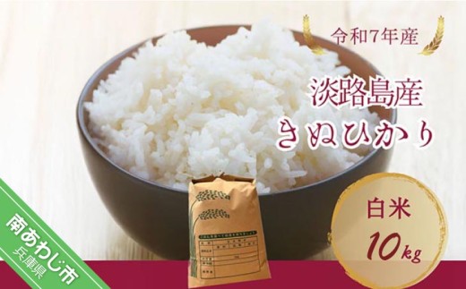 令和7年産米　淡路島産キヌヒカリ　白米10㎏