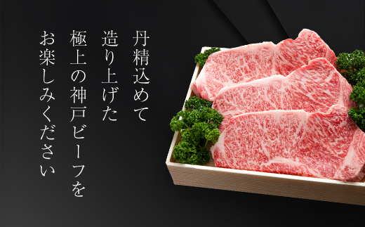 神戸牛 ロースステーキ 600g（200g×3枚） AS8F15-ASGST5 | 神戸ビーフ 神戸肉 黒毛和牛 国産和牛 ブランド和牛 牛肉 牛 肉 お肉 兵庫県 朝来市