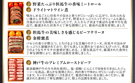 神戸牛・但馬牛の肉おせち 一段重 4人分 / おせち 御節 お節 おせち料理 神戸牛 但馬牛 国産牛 黒毛和牛 ブランド牛 牛肉 牛 肉 お肉 正月 お正月 正月料理 AS14I9