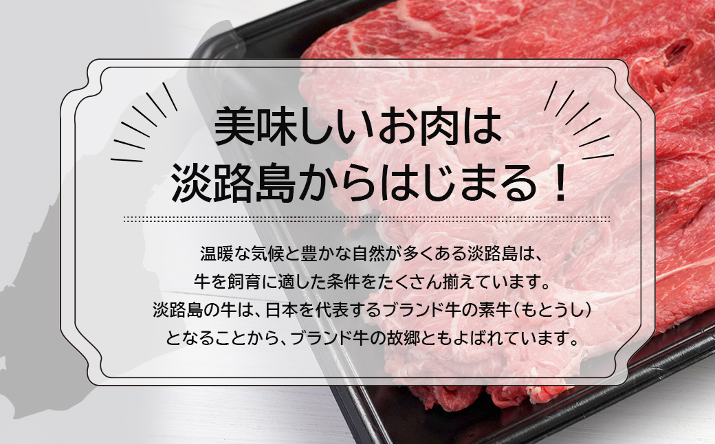 淡路牛赤身スライス500ｇ　牛肉 赤身