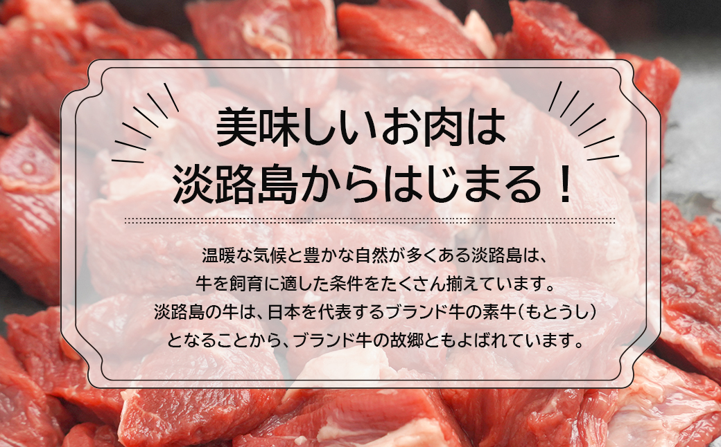 淡路牛角切りカレー・シチュー用１キロ（２５０ｇ×４Ｐ）