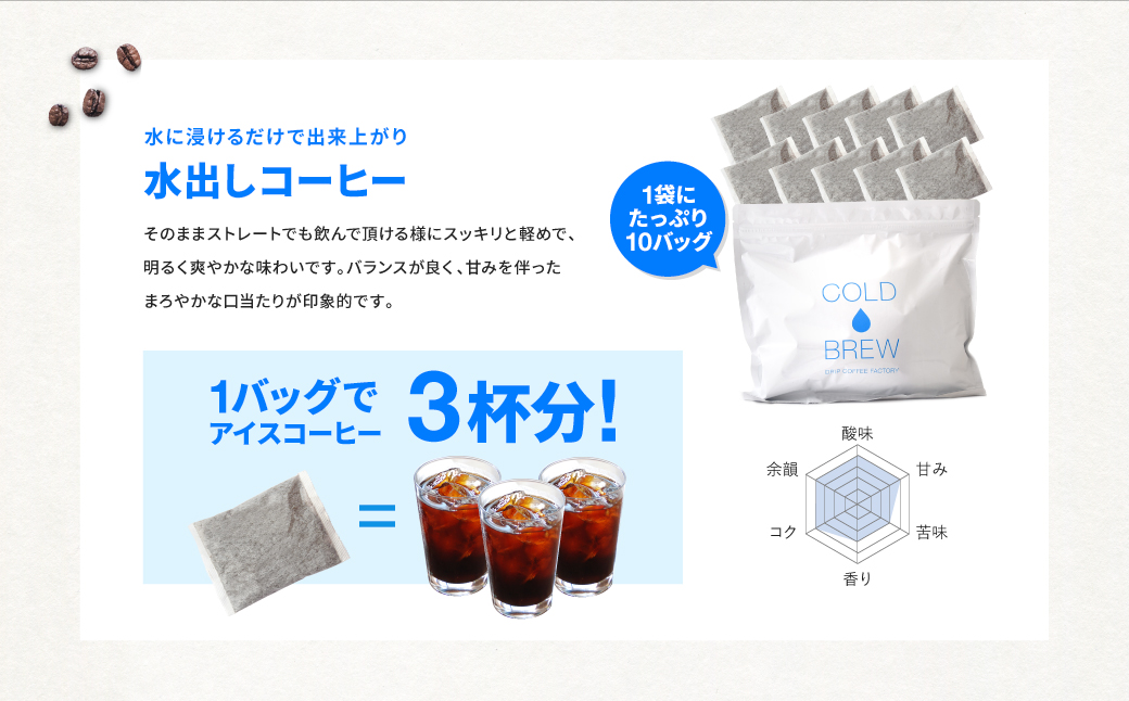 水出し　アイスコーヒー　30バッグ　淡路島　ドリップバッグ　セット　ドリップコーヒーファクトリー