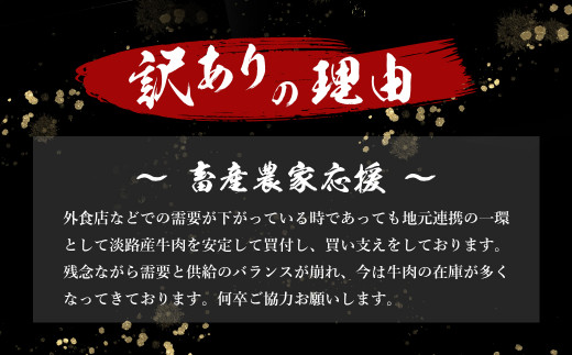 【訳あり】淡路牛 切り落とし 3kg (300g×10パック)　　[切落し 切り落し きりおとし 国産 切り落とし 牛肉 切り落とし 切り落とし]