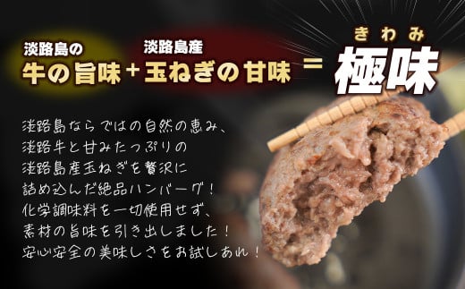 【定期便12ヶ月】淡路島 極味ハンバーグ 150g×12個　　[牛肉100％ 冷凍食品 国産牛 ハンバーグ 化学調味料無添加]