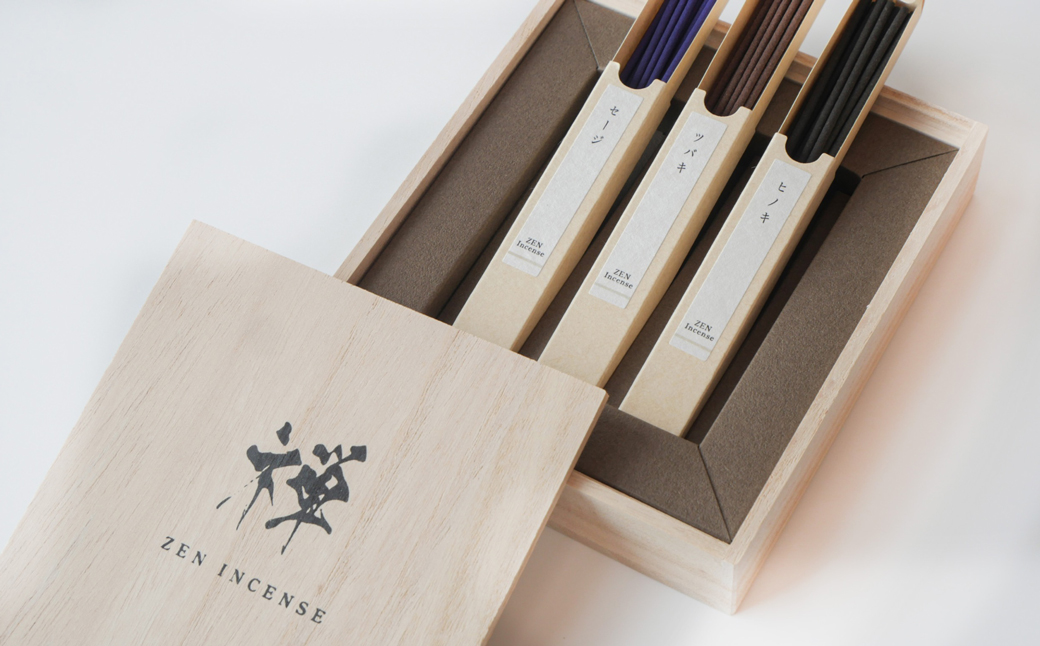 心地（Kokochi）【セージ・ツバキ・ヒノキ】　[線香 お供え お香 人気 インセンス アロマ 墓参り 仏具]