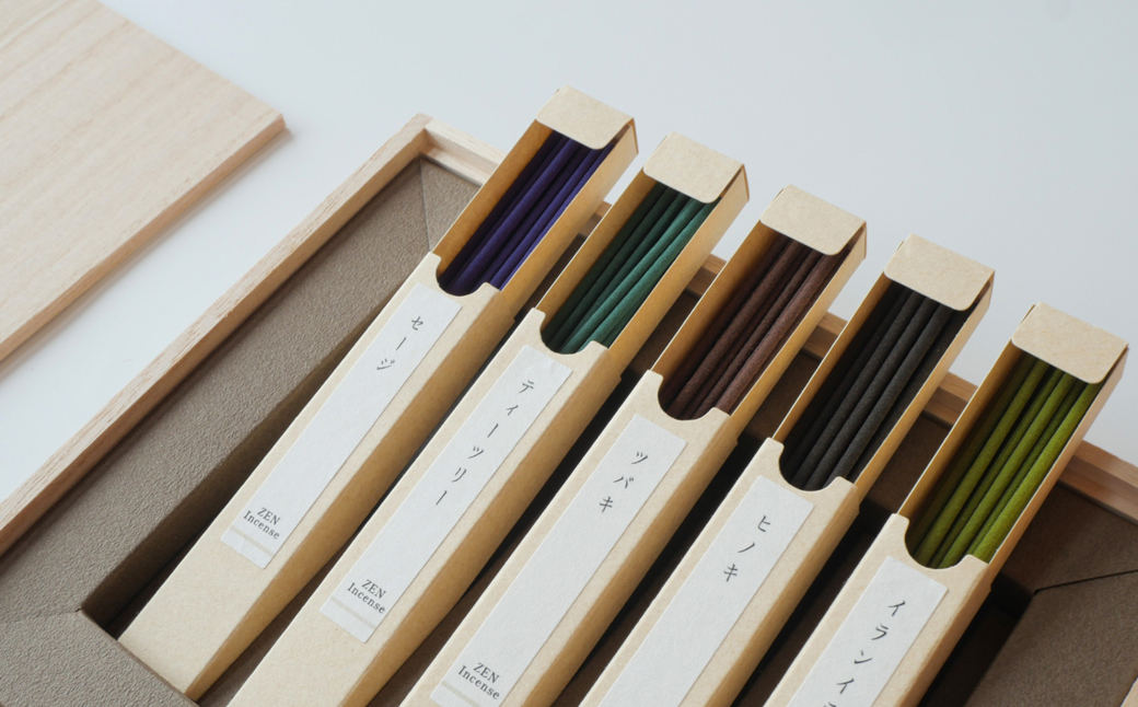 心地（Kokochi）【セージ・ティーツリー・ツバキ・ヒノキ・イランイラン】　[線香 お供え お香 人気 インセンス アロマ 墓参り 仏具]