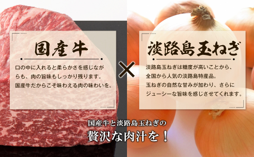 淡路島玉ねぎと国産牛の生ハンバーグ150g×20個　　 [冷凍ハンバーグ たまねぎハンバーグ 淡路島ハンバーグ ハンバーグ 合挽 ハンバーグ 国産 ハンバーグ]