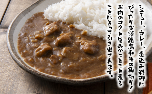 淡路島和牛 カレー・シチュー煮込み用 500g（250g×2パック)　[角切り 牛肉 国産 カレー用 シチュー用]