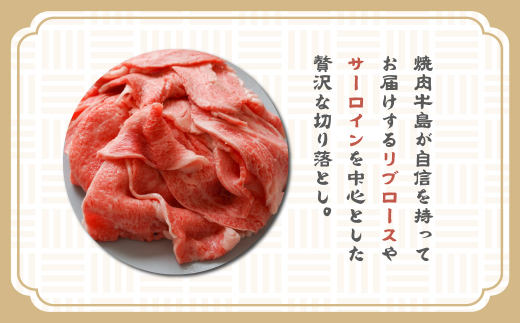 【定期便12ヶ月】淡路牛 贅沢切り落とし 1kg (250g×4PC)　[小分け 冷凍]
