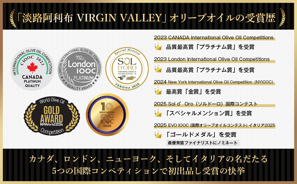 20本セット！「Virgin Valley 淡路阿利布」182ｇ（エキストラバージンオリーブオイル）【2024年度産】