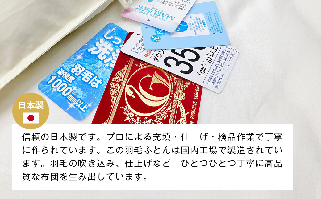 薄掛け羽毛 合い掛け 日本製 800g エクセルゴールド 軽量生地 ふわかる1508