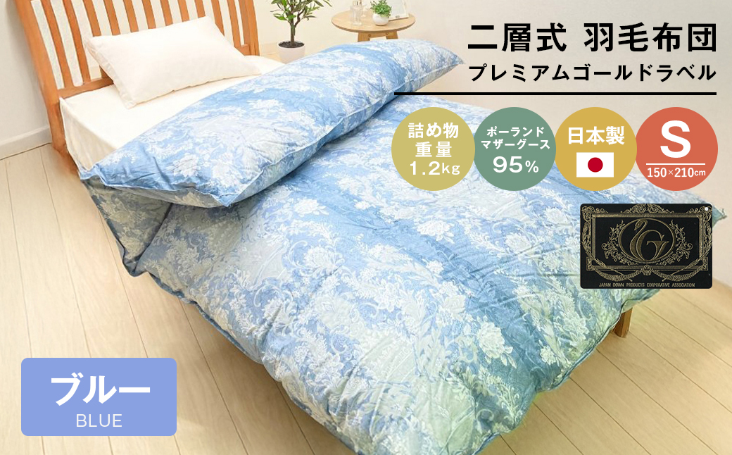 プレミアムゴールド ポーランドマザーグース95％ 二層式 80超長綿 (830B)