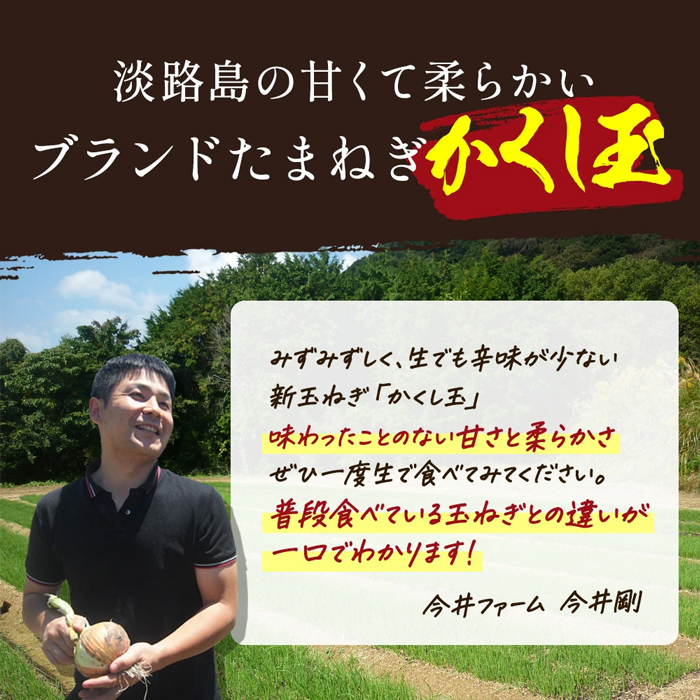 【新玉ねぎ】今井ファームの淡路島たまねぎ「かくし玉」 5kg【発送時期2026年4月下旬～5月頃】