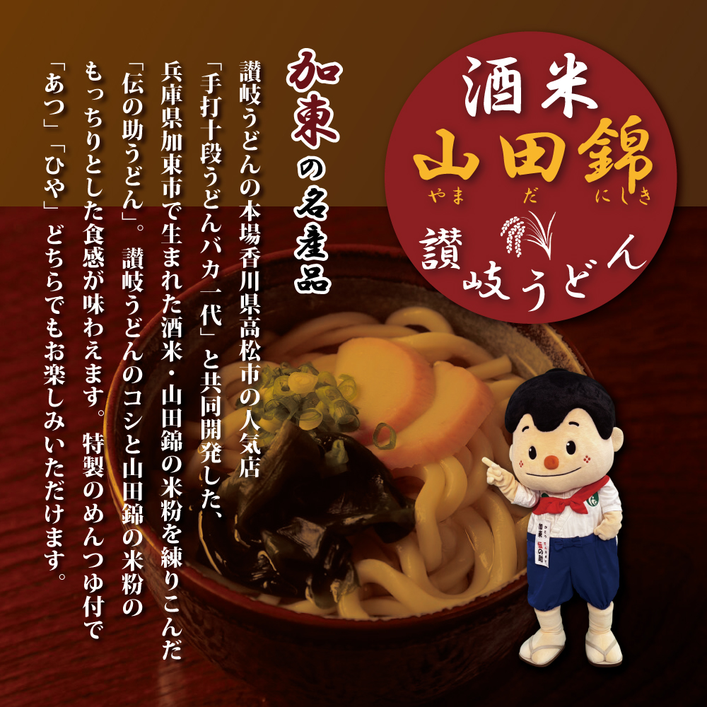 うどんバカ一代 「伝の助うどん」4人前3セット[ 加東市産山田錦 米粉 麺類 うどん さぬきうどん 讃岐うどん ] 