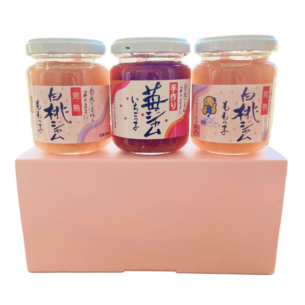 桃ジャム 「ももっ子」140g × 2個 + いちごジャム 「いちごっ子」 140g × 1個（計3個入り）3箱 [ 桃 もも モモ 苺 いちご イチゴ ジャム トースト 朝食 フルーツソース ]