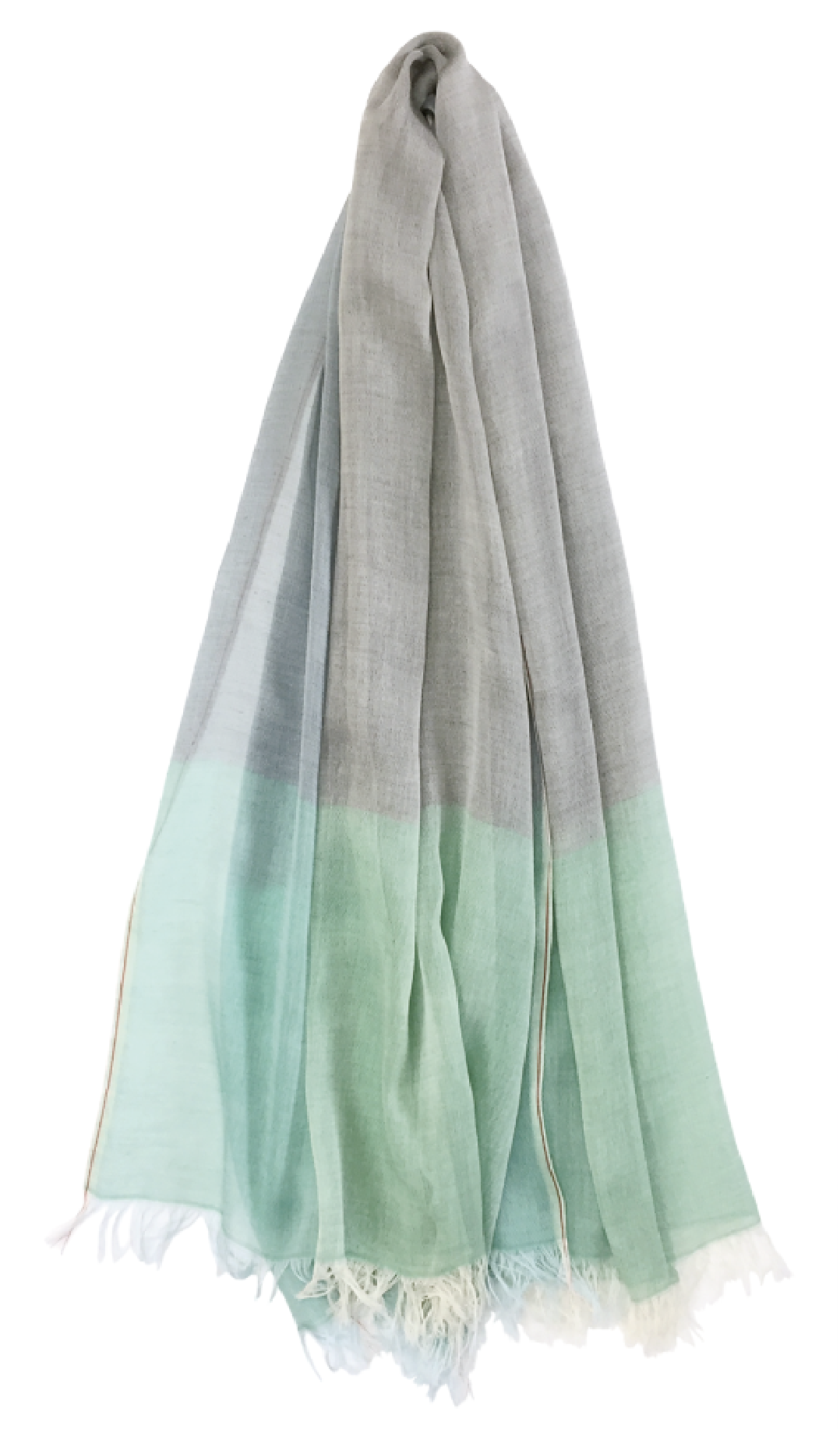 播州織ストールorit.（ユウ）グリーン [大判 日本製 綿100% コットン100% パステルカラー ファッション小物 洗える 洗濯可] 