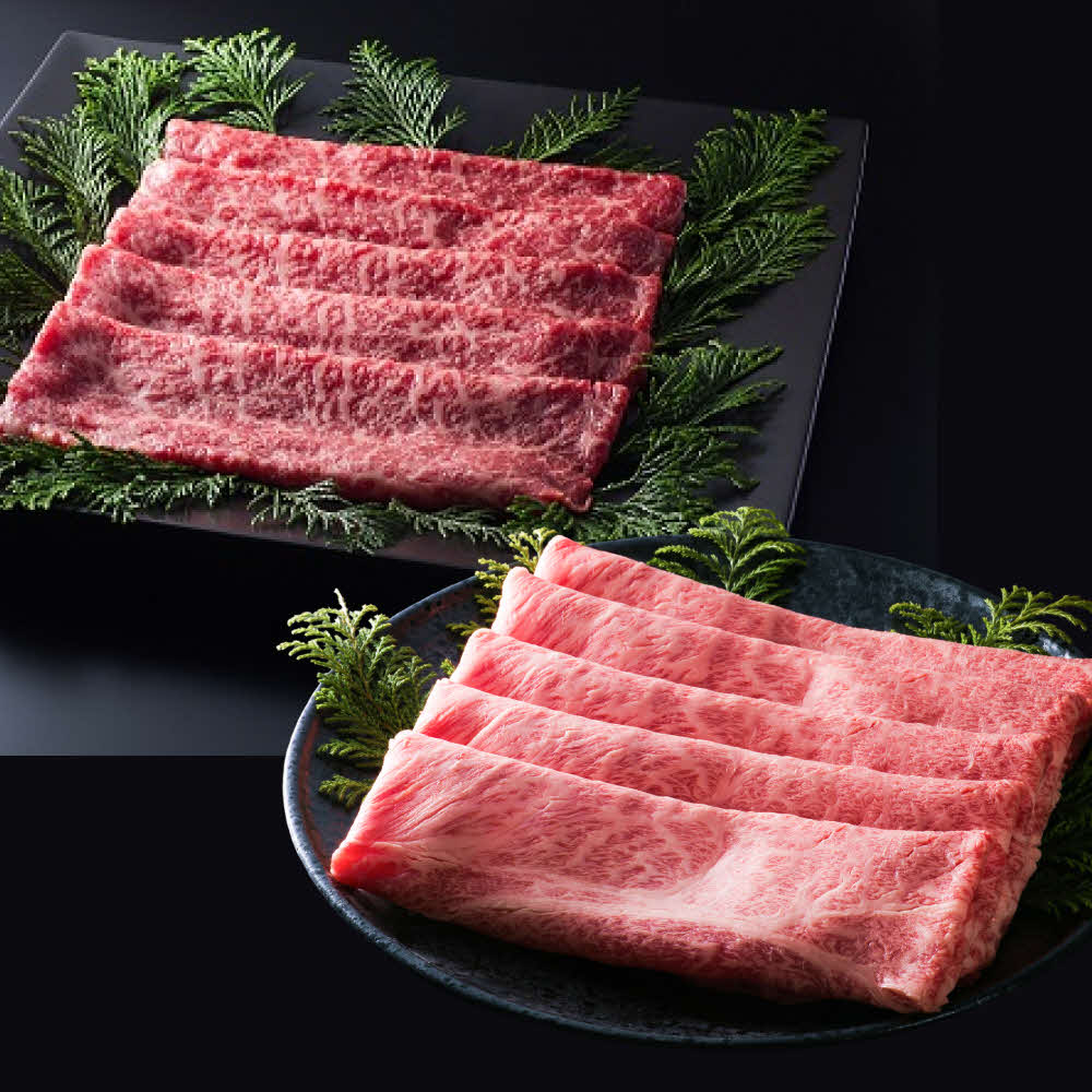 【萬野総本店】神戸牛 神戸ビーフすき焼食べ比べセット 肩ロース モモ 800g〔牛肉 国産牛 ブランド和牛 和牛 お肉 肉 霜降り すき焼き 高級 お祝い ギフト 贈答品 〕