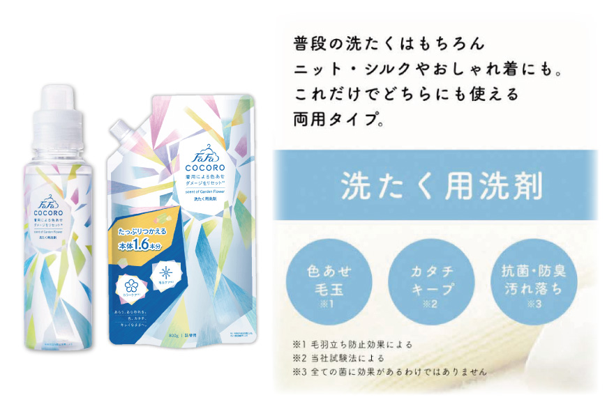ファーファ ココロ 洗たく用 洗剤 詰替 6個セット[ 日用品 洗濯 洗濯洗剤 洗濯用洗剤 衣類用洗剤 ランドリー フレグランス お徳用 ] 衣類ケア 抗菌 防臭 花束の香り すすぎ1回 