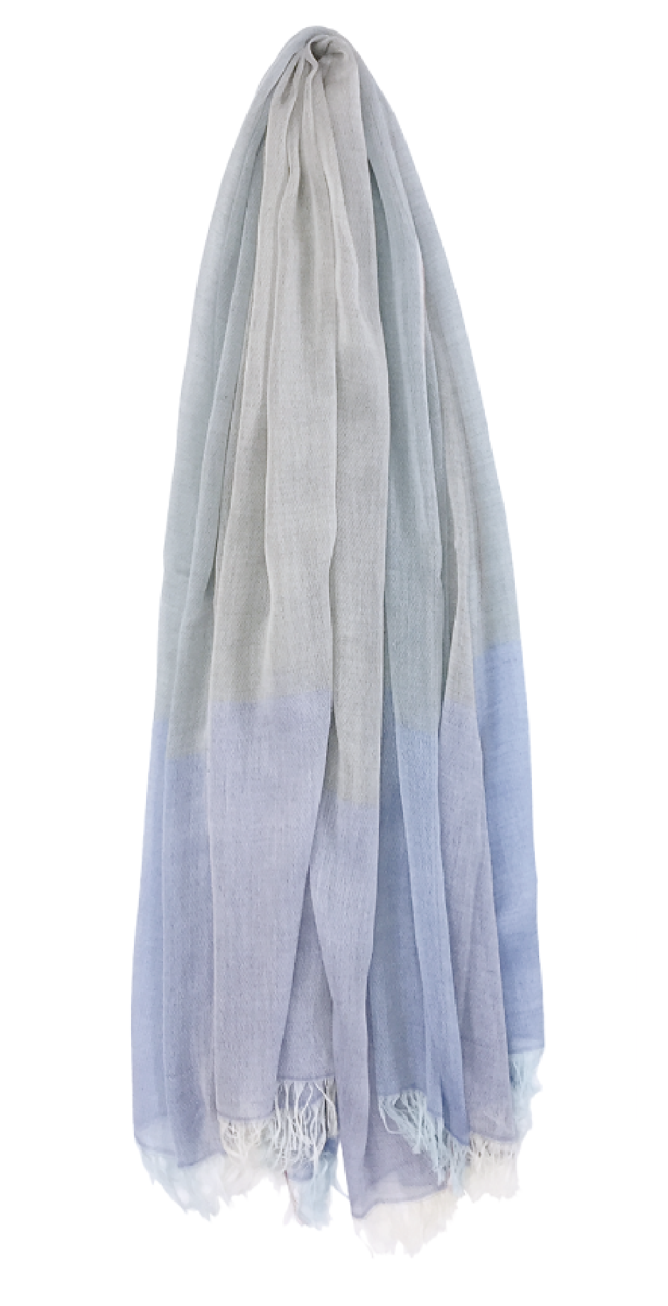 播州織ストールorit.（ユウ）ブルー [大判 日本製 綿100% コットン100% パステルカラー ファッション小物 洗える 洗濯可] 