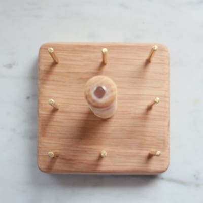 エディ工房　糸巻きスタンド　(オーク・真鍮製8本立)　針休め装備【配送不可地域：沖縄県】【1700140】