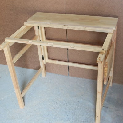 エディ工房　刺繍ワークデスク(D65)奥行65cm　折りたたみ式　刺繍枠は付属していません　受注製作【1700138】