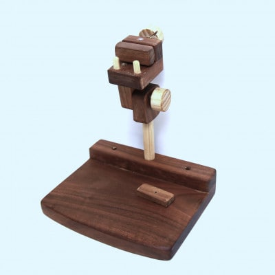 刺繍丸枠スタンド(ウォルナットC+)丸ハンドル・マグネット・グリップ2種付属　※丸枠は付属しません【配送不可地域：沖縄県】【1700134】