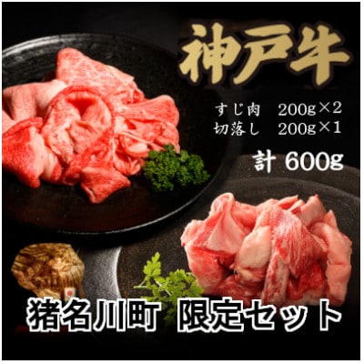 猪名川町限定セット:神戸牛すじ肉&切り落とし肉【配送不可地域：離島】【1607866】