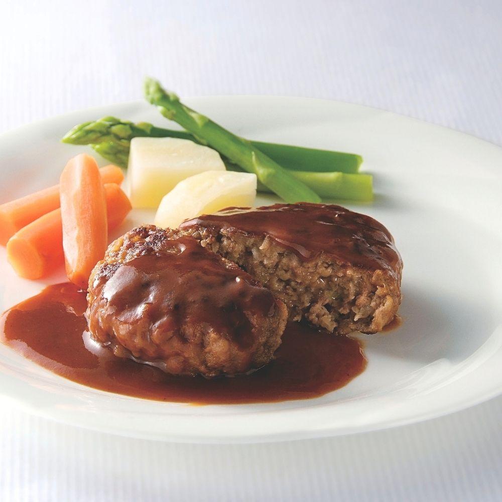 老舗肉屋のデミグラスソースハンバーグ 150g×6個 [1335] ハンバーグ デミグラスソース 冷凍 温めるだけ 湯せん クワムラハム