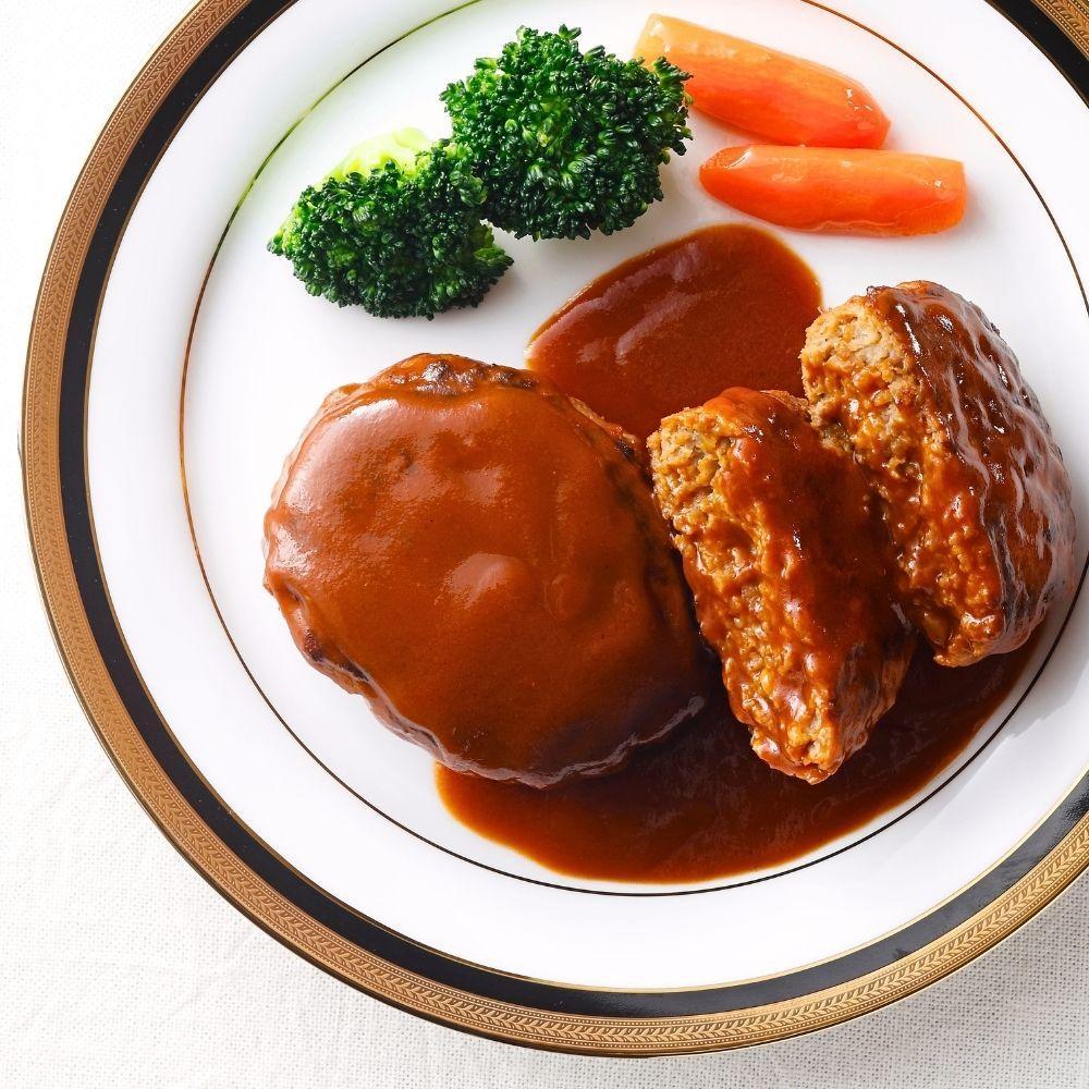 老舗肉屋のデミグラスソースハンバーグ 150g×12個 [1336] ハンバーグ デミグラスソース 冷凍 温めるだけ 湯せん クワムラハム