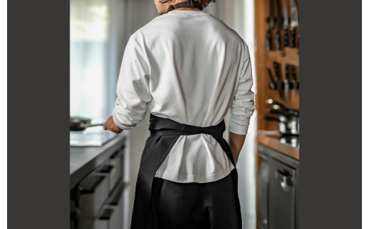 THE TABLIER（ザ・タブリエ）George cuisine×SEWING TAKEUCHI エプロン Chef 墨黒 [1228]