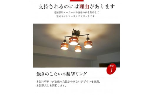 シーリングスポットライト クロス プルスイッチ 天井照明 KMC-4921BR LED昼白色付属[882]