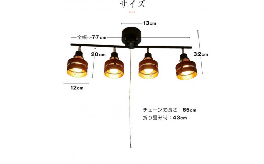 シーリングスポットライト プルスイッチ 天井照明 LED昼白色付属[680]