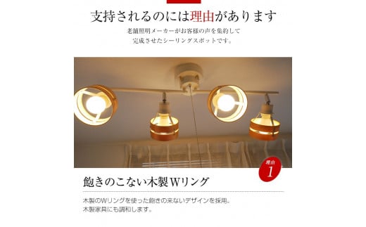 シーリングスポットライト プルスイッチ 天井照明 LED昼白色付属[678]