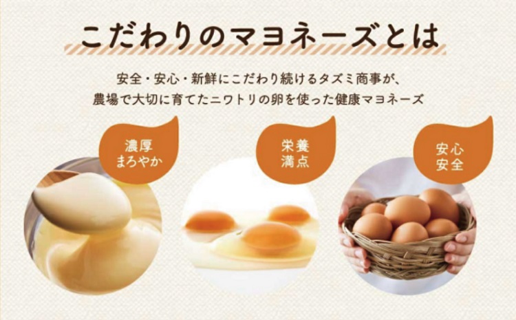 【値下げしました！】卵黄で作ったこだわりのマヨネーズ10本　015AC01N.／ママのこだわり卵 大容量 栄養満点 調味料 お料理 安心 安全 健康 玉子 サラダ ディップ ポテトサラダ