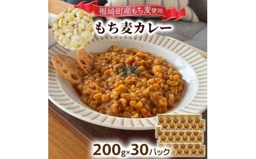 もち麦カレー 30箱入 福崎町産もち麦使用 レトルト カレー もち麦 お手軽 非常食 保存食