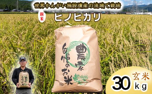 【 玄米　新米 】令和7年度産　ヒノヒカリ 八千種米　お米 30kg　ごはん　兵庫県産　世界かんがい施設遺産登録『西光寺野疏水路』