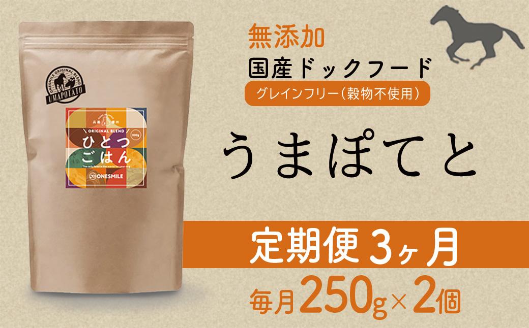 【定期便3か月】愛犬ごはん【ひとつごはん】うまぽてと500g 250g×2