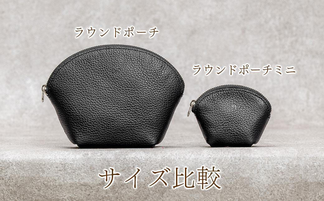 本革 ラウンドミニポーチ 日本製 レザー 革製品 小銭入れ コインケース 小物 収納 Liete vivid イエロー