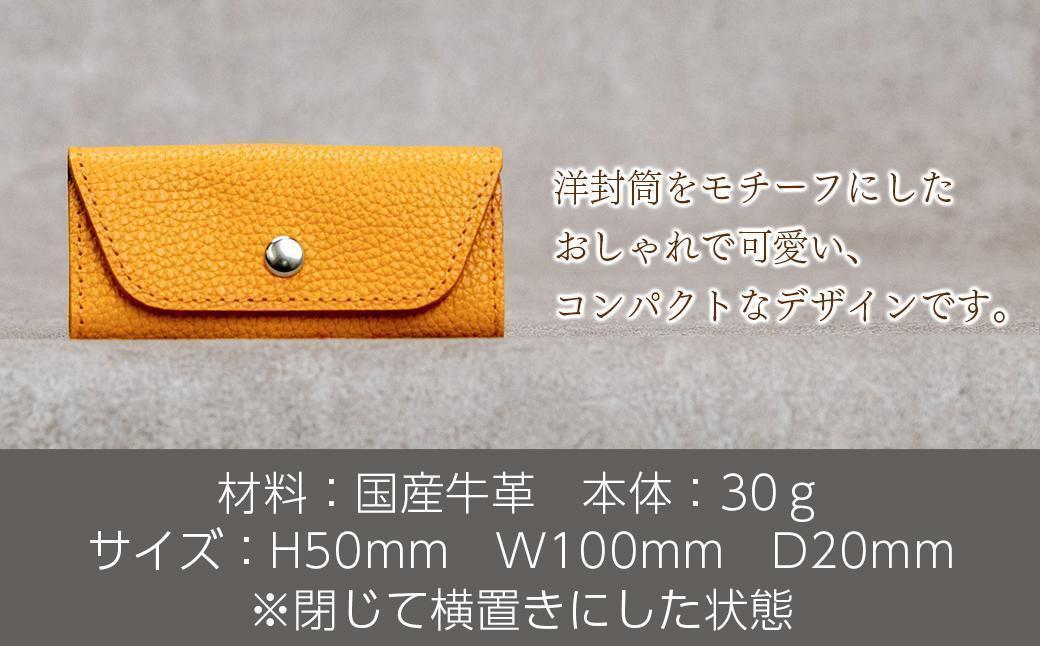 本革 スリムキーケース３連 日本製 革製品 レザー コンパクト Liete vivid オリーブ