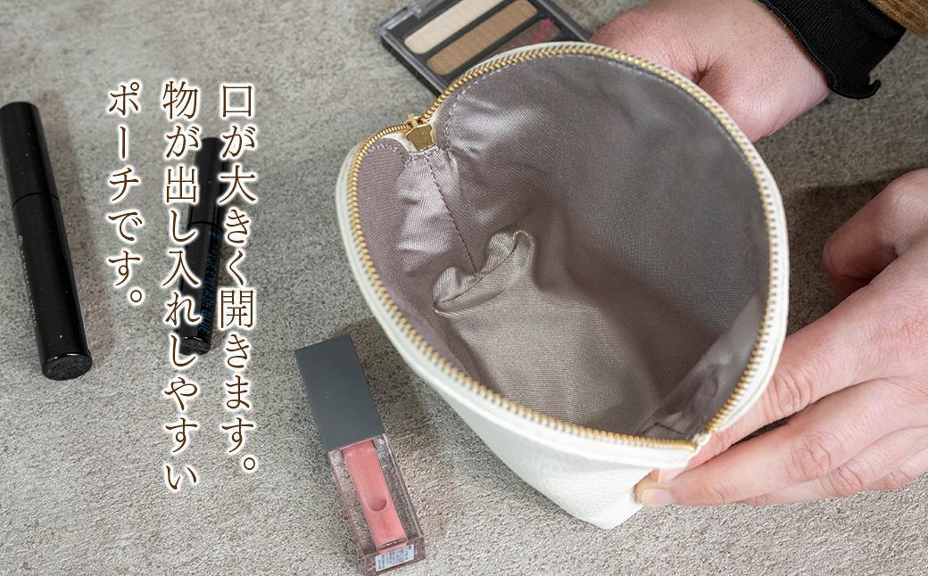 本革 ラウンドポーチ 日本製 レザー 革製品 ポーチ 化粧ポーチ 旅行 トラベル 出張 Liete vivid イエロー